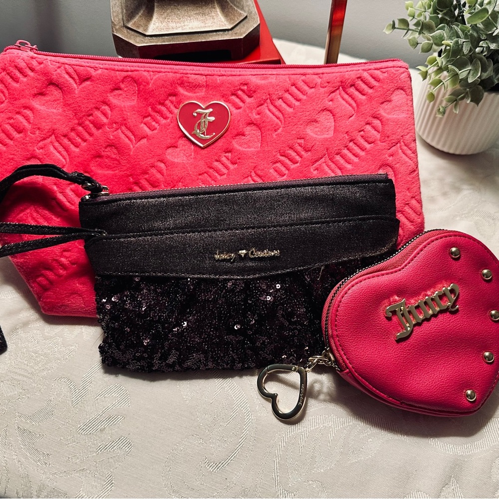 Juicy Couture Bag Set  Pink and Black